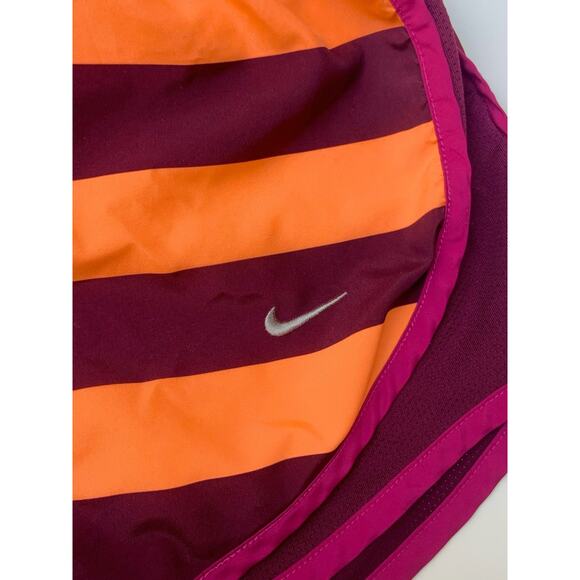 Nike Dri - Fit Purple & Orange Striped & Polka Dot Active Wear Shorts Women's XS - Picture 8 of 11